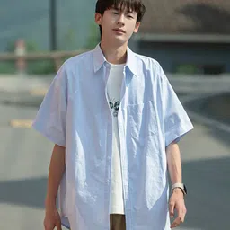 StyleCast x Revolte Men Spread Collar Solid Casual Shirt-image-50