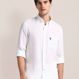 U.S. Polo Assn. Tailored Fit Opaque Button-Down Collar Casual Shirt-image-20