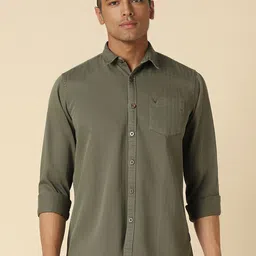 Allen Solly Long Sleeves Spread Collar Cotton Opaque Casual Shirt-image-47