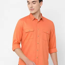 Pepe Jeans Men Orange Casual Shirt-image-47