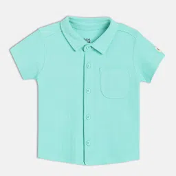 MINI KLUB Boys Spread Collar Textured Cotton Casual Shirt-image-60