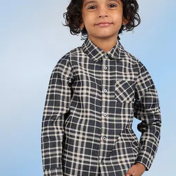 BAESD Boys Relaxed Tartan Checks Opaque Casual Shirt-picture-49