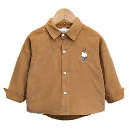 StyleCast x Revolte Boys Spread Collar Roll-Up Sleeves Cotton Curved Casual Shirt-image-49