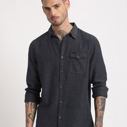 THE BEAR HOUSE Slim Fit Casual Pure Cotton Shirt-image-99
