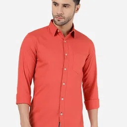 JADE BLUE Slim Fit Cotton Casual Shirt-image-78