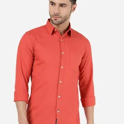 JADE BLUE Slim Fit Spread Collar Cotton Casual Shirt-image-81