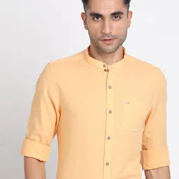 Turtle Relaxed Slim Fit Band Collar Formal Shirt-image-35