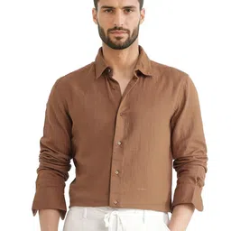 RARE RABBIT Men Comfort Spread Collar Solid Cotton Formal Shirt-picture-26