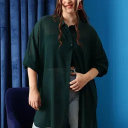 CURVY STREET Comfort Spread Collar Oversized Shirt-picture-9