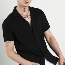 Campus Sutra Men Comfort Cuban Collar Creased Casual Shirt-picture-33