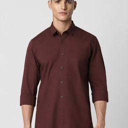 Peter England Casuals Slim Fit Cotton Casual Shirt-image-80