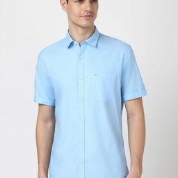 Peter England Casuals Men Solid Spread Collar Shirt-image-77