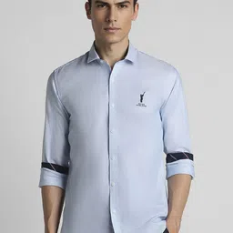 Peter England Casuals Slim Fit Spread Collar Pure Cotton Casual Shirt-image-70