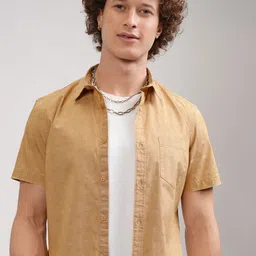 HIGHLANDER Men Spread Collar Conversational Printed Cotton Relaxed Fit Casual Shirt-image-48