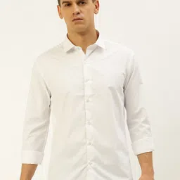 SHOWOFF Classic Slim Fit Self Design Cotton Casual Shirt-image-33