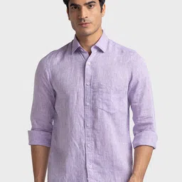 ColorPlus Tailored Fit Pure Linen Casual Shirt-image-74