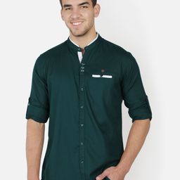 Kuons Avenue Smart Slim Fit Opaque Cotton Linen Casual Shirt-image-51