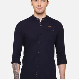 Kuons Avenue Smart Slim Fit Roll Up Sleeves Linen Cotton Casual Shirt-image-32