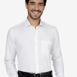 METAL Slim Fit Textured Pure Cotton Formal Shirt-image-33