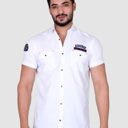 VILLAIN India Slim Fit Spread Collar Satin Casual Shirt-image-15
