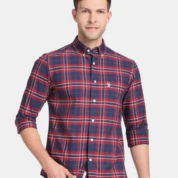 U.S. Polo Assn. Men Tartan Checks Checked Casual Shirt-image-89