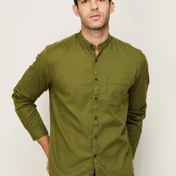 CODE by Lifestyle Men Olive Green Casual Shirt-image-36