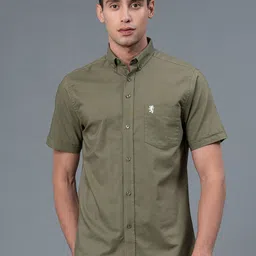 Red Tape Button-Down Collar Regular Fit Pure Cotton Casual Shirt-image-43