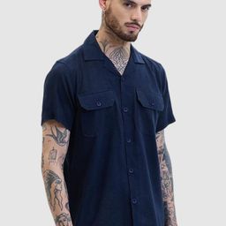 Snitch Men Relaxed Boxy Opaque Casual Shirt-image-77