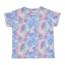 Pepe Jeans Girls Multicoloured Tropical Printed Cotton T-shirt-image-20