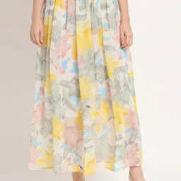 NUEVOSDAMAS Floral Printed A-Line Maxi Skirt-picture-22