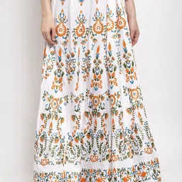 Trend Level Floral Printed Flared Maxi Skirts-picture-45