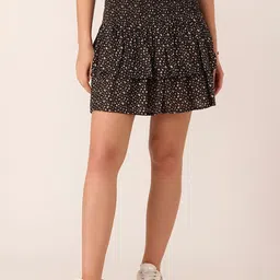 DressBerry Floral Printed Ruffled Mini Skirt-27