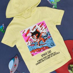 Pantaloons Junior Boys Graphic Printed Hooded Cotton T-Shirt-image-98
