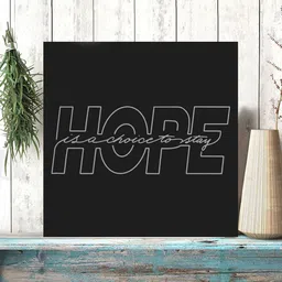 Gallery99 Black Hope Printed Textured Wooden Wall Art-image-72