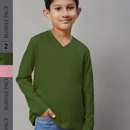 Friskers Boys Pack Of 2 V-Neck Pure Cotton Sports T-shirt-picture-26