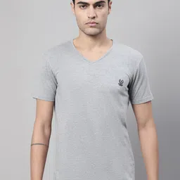 VIMAL JONNEY Regular Fit V-Neck Cotton T-shirt-image-60