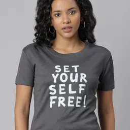 SHOWOFF Typography Printed Cotton T-shirt-image-46