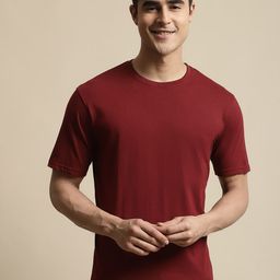 Miaz Lifestyle Round Neck Pure Cotton T-Shirt-image-80