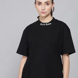 GRIFFEL Drop-Shoulder Sleeves Cotton Oversized T-shirt-image-22