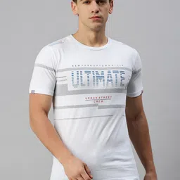 SHOWOFF  Striped And Typography Printed Casual Cotton T-shirt-image-12