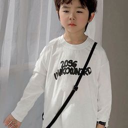 LULU & SKY Boys Biker Printed Raw Edge T-shirt-image-62