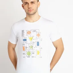 Status Quo Typography Printed Round Neck Cotton T-shirt-image-87