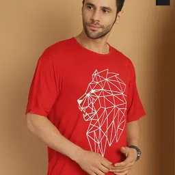 VIMAL JONNEY Pack 2 Printed Drop-Shoulder Sleeves Cotton Oversized T-shirts-image-75