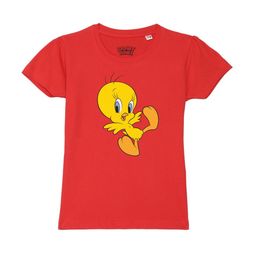 Looney Tunes by Wear Your Mind Girls Red Tweety Printed Pure Cotton T-shirt-image-52