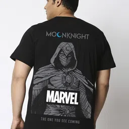 Bewakoof x OFFICIAL MARVEL MERCHANDISE Men Marvel's Moon Knight Printed Plus Size T-shirt-image-60