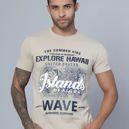 Cantabil Men Typography Printed Regular Fit T-shirt-picture-2