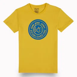 Gini and Jony Boys Typography Printed Round Neck Cotton T-shirt-20