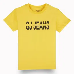 Gini and Jony Boys Typography Printed Round Neck Cotton T-shirt-21