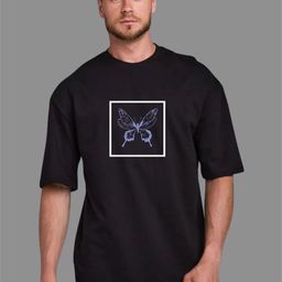 Uniplanet store Men Printed Raw Edge T-shirt-image-99