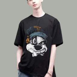 Uniplanet store Men Printed Raw Edge T-shirt-picture-34